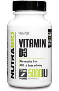 Nutrabio Vitamin D3 5000IU 120 Veggie Caps