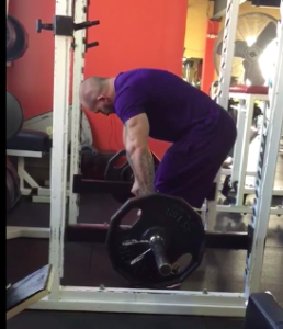 Hang clean and press with 155lbs for explosiveness 11-03-15