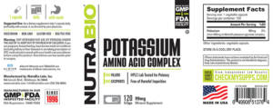 NutraBio Potassium Complex 99mg