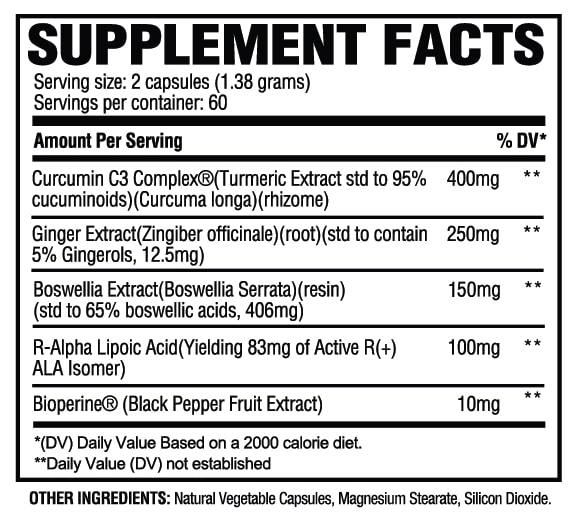 turmeric supplement facts
