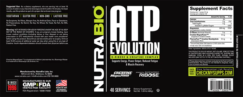 Nutrabio ATP Evolution 500 Grams - Image 2