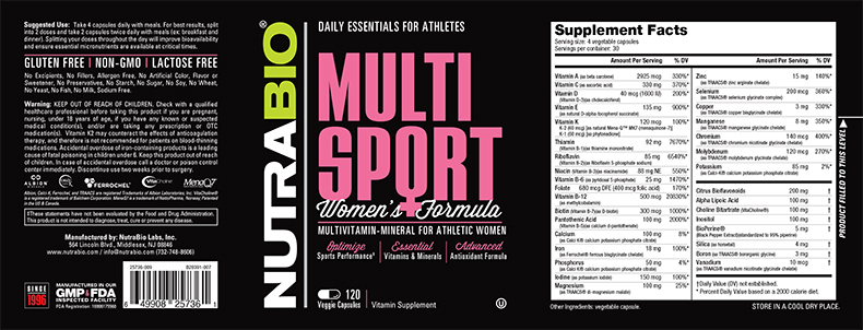 NutraBio MultiSport for Women - Image 2