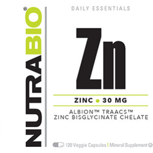 NutraBio Chelated Zinc (30mg)